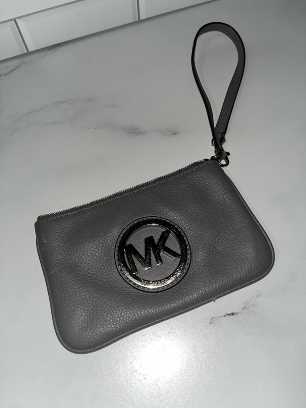 GENTLY USED Michael Kors Gray Wristlet